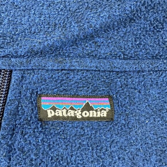 Vintage Patagonia Synchilla Fleece Jacket Blue Men's Size M - Picture 6 of 15